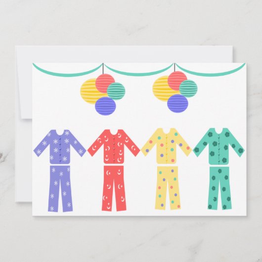 Invitation Pyjamas en partie de pyjama de rangée (Devant)