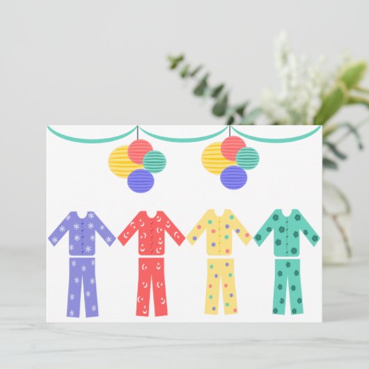 Invitation Pyjamas en partie de pyjama de rangée (Debout devant)