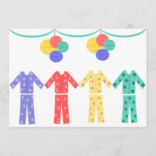 Invitation Pyjamas en partie de pyjama de rangée