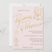 Invitation Pyjamas & Procuco Bridal rose / Douche de lingerie (Devant)