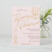 Invitation Pyjamas & Procuco Bridal rose / Douche de lingerie (Debout devant)