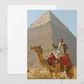 Invitation Pyramides de Gizeh et promenade à dos de chameau, (Devant / Derrière)
