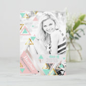 Invitation Pyramides d'or modernes 2015 Graduation photo seni (Debout devant)