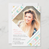 Invitation Pyramides d'or modernes 2015 Graduation photo seni (Dos)