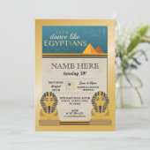 Invitation Pyramides égyptiennes Anniversaire des pharaons In (Debout devant)