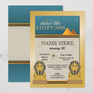 Invitation Pyramides égyptiennes Anniversaire des pharaons In