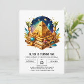 Invitation Pyramides égyptiennes élégantes à l'aquarelle Anni (Debout devant)