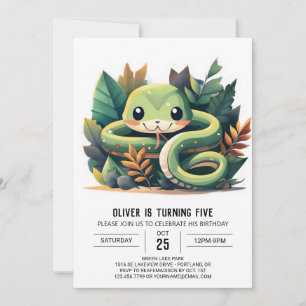 Invitation Python Wonderland Snake Anniversaire