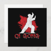 Invitation Qi Gong Chinois Kung Fu Cadeau Arts Martiaux (Devant / Derrière)