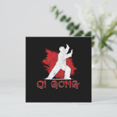 Invitation Qi Gong Chinois Kung Fu Cadeau Arts Martiaux (Debout devant)