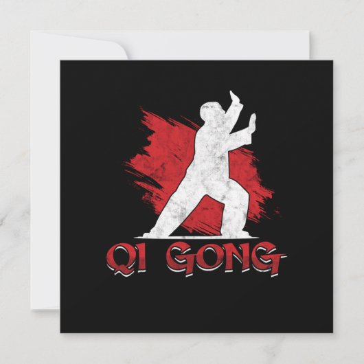 Invitation Qi Gong Chinois Kung Fu Cadeau Arts Martiaux (Devant)