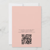Invitation QR Anniversaire Corail Floral Peonies (Dos)