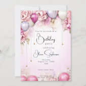 Invitation QR Anniversaire des nuances de Magenta (Devant)