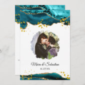 Invitation *~* QR AR13 PHOTO RSVP AGATE Mariage (Devant / Derrière)