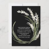 Invitation *~* QR AR21 RSVP Pampas MARIAGE botanique en herbe (Devant)