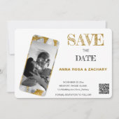 Invitation *~* QR AR6 Photo MARIAGE ENREGISTRER LA DATE télép (Devant)