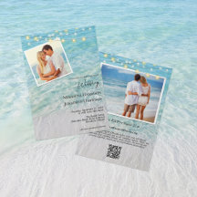 QR Beach Photo String Éclairage Tout en un Mariage