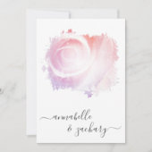 Invitation *~* QR Blush Rose RSVP AR8 Classy Mariage (Devant)