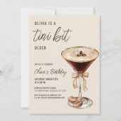 Invitation QR Code A Tini Bit Anniversaire Espresso Martini (Devant)