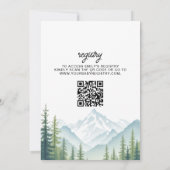 Invitation QR Code Adventure commence Baby shower de bois (Dos)