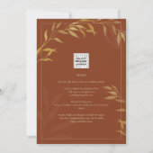 Invitation QR Code All-in-1 Rustique en terre cuite Mariage O (Dos)