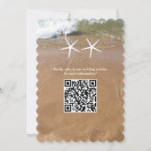 Invitation QR Code Beach Starfish Sandy Ocean Mariage (Dos)