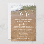Invitation QR Code Beach Starfish Sandy Ocean Mariage (Devant)