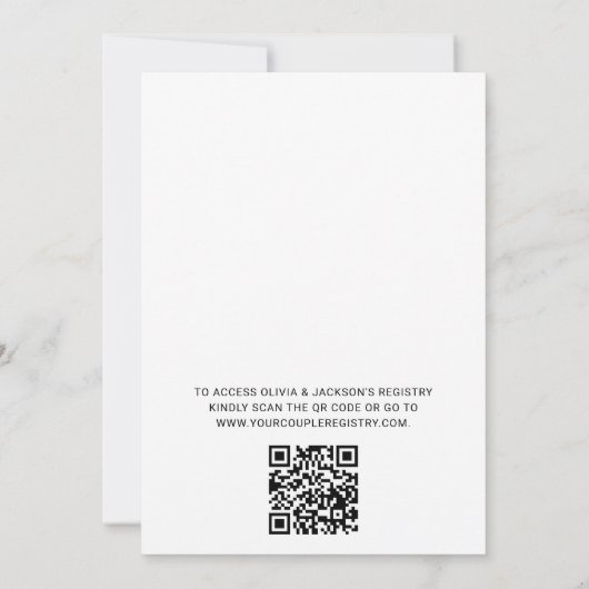 Invitation QR Code Bière Vin Brasserie Couples Douche (Dos)