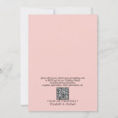 Invitation QR Code Blush rose classique Mariage Monogramme (Dos)