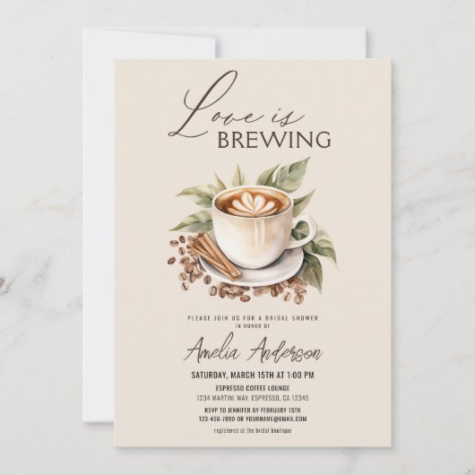 Invitation QR Code Boho Love est brasser Fête des mariées (Devant)