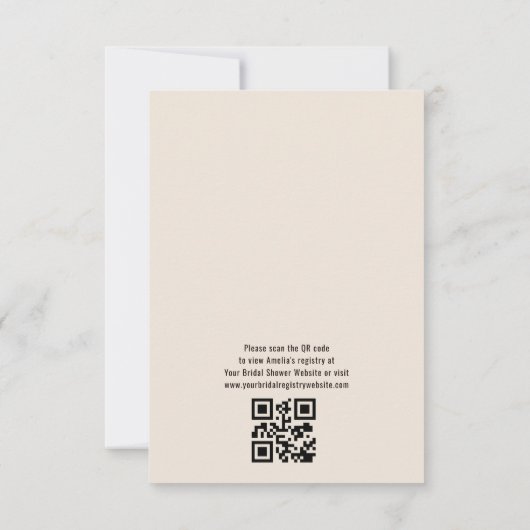 Invitation QR Code Boho Love est brasser Fête des mariées (Dos)