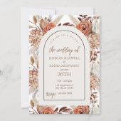 Invitation QR Code Boho Neutral Aquarelle Pampas Mariage (Devant)