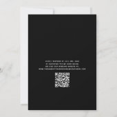 Invitation QR Code Bold Mariage de typographie unique (Dos)