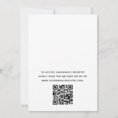 Invitation QR Code Boot rose et Fête des mariées de bulle (Dos)