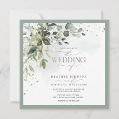 Invitation QR Code Botanical Greenery Floral Aquarelle (Devant)