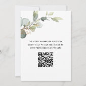 Invitation QR Code Brunch & Bubbly Fête des mariées Eucalyptu (Dos)