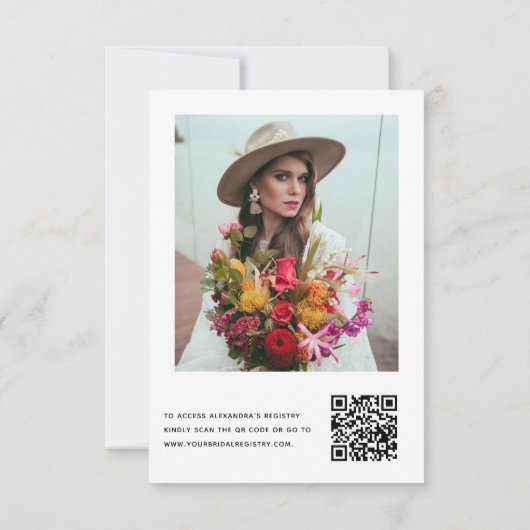 Invitation QR Code Brunch & Bubbly Fête des mariées Eucalyptu (Dos)