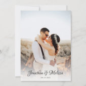 Invitation QR Code Budget Monogramme Script 2 Mariage photo (Dos)