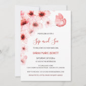 Invitation QR Code Cherry Blossoms Baby shower d'aquarelle (Devant)