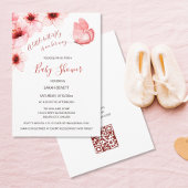 Invitation QR Code Cherry Blossoms Baby shower d'aquarelle