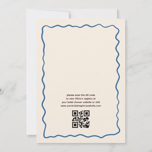 Invitation QR Code Citrus Main Squeeze Funky Fête des mariées (Dos)