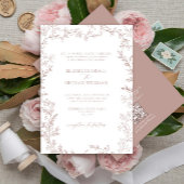 Invitation QR Code Classique Formal Élégant Dusty Rose Mariag