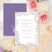 Invitation QR Code Classique Formal Élégant Mariage Lavande