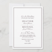 Invitation QR Code classique violet classique Mariage de scri (Devant)