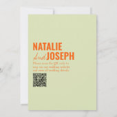 Invitation QR Code Classy Clair Mariage traditionnel coloré (Dos)