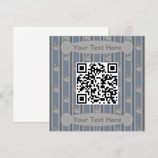 Invitation QR Code de bowling amusant et élégant (Devant / Derrière)