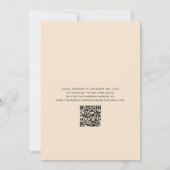 Invitation QR Code Décontracté Champagne Mariage de typograph (Dos)