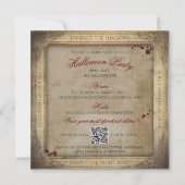 Invitation QR Code Déplaisant Nun Lunatic Asylum Halloween (Dos)
