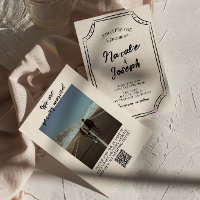 QR Code écriture manuscrite Scribble Mariage photo