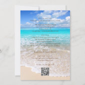Invitation QR Code Elegant Tropical Beach Wedding All in One (Dos)